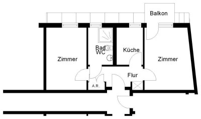 Gepflegte 2-Zimmer-Wohnung für Senioren frei!