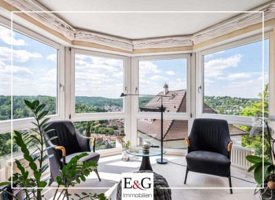 Premium-Logenplatz: Auf dem Haigst! Obergeschoss-Etage mit 3 TG-Stellplätze und Aufzug