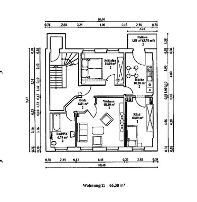 Schöne 2 Zimmerwohnung mit Terrasse ab sofort zu vermieten