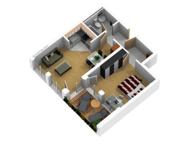 2-Zimmer-Wohnung mit Balkon und Einbauküche in Idstein