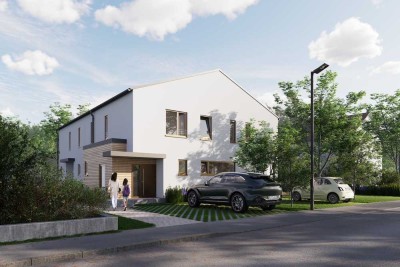Neubau-Doppelhaushälfte mit 6,5 Zimmern in Hallbergmoos