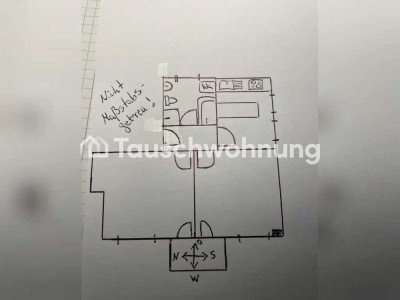 Tauschwohnung: 2Zi, Kü, Wannenbad und Balkon (Blick ins Grüne) gg deine 3Zi