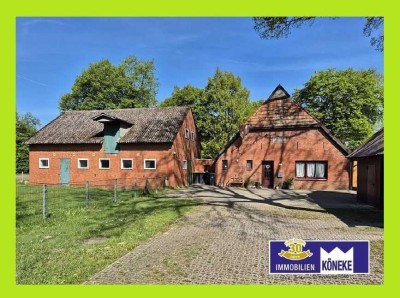 Achtung Tierhalter! Resthof, mit Nebengebäude, mit 6055 m² Hof &  Weideland!