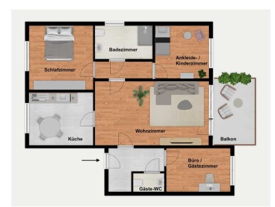 Erstbezug nach Sanierung: Moderne 4-Zimmer-Wohnung in Sarstedt