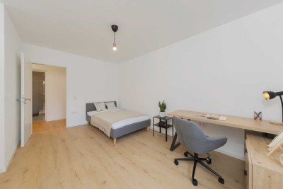 15 m² Furnished room with green view close to Olympiapark | Warm rent incl. electricity, heating, wa