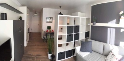 Stilvolle, voll Möblierte 1-Zimmer-EG Wohnung in Pasing