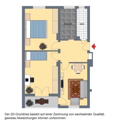 Große 2-Zimmer-Wohnung in Lennep zu haben