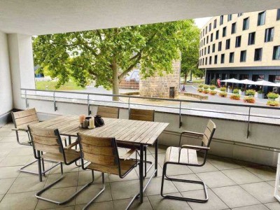 Moderne, und gepflegte 2,5-Zimmer-Wohnung mit Balkon, Garten und TG-Stellplatz am Bollwerkturm