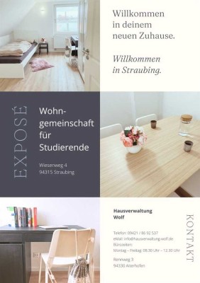 WG-Zimmer **Wohngemeinschaft für Studierende** **All-inclusive Miete ab 500 Euro**