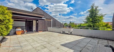 Charmantes Reihenmittelhaus mit vielseitiger Raumaufteilung, Kaminzimmer, Garten und Dachterrasse