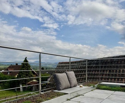 Lebe lieber ungewöhnlich  - Loft-Penthouse Luxus Wohnung 150m2 4 Zi. Traumblick Dachterasse