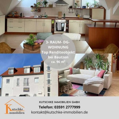 Top Renditeobjekt als Kapitalanlage 3- Raum- DG bei Bautzen in Weißenberg