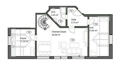 Schöne 4-Zimmer-Maisonette-Wohnung in Kastellaun