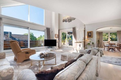Stilvolle große Maisonettewohnung, Galerie und Penthouse-Flair in begehrter Lage von Obermenzing