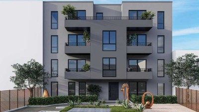 Helle Neubauwohnung mit hochwertiger Einbauküche – 77 m² – zentrale Lage in Erftstadt