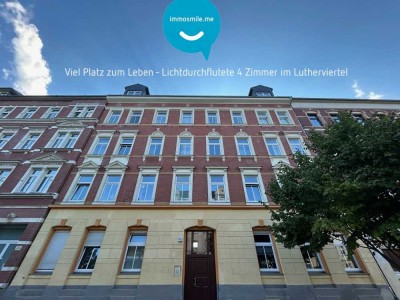 Lutherviertel • 4-Raum Wohnung • Tageslichtbad mit Wanne • toller Ausblick • zur Miete • WG-geeignet