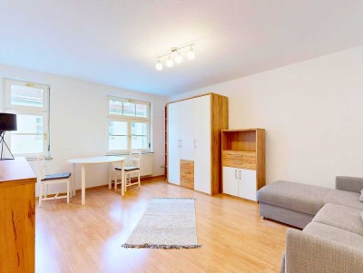 ++ Möbelierte Einraumwohnung inkl. Küche & Waschmaschine, All-In ++