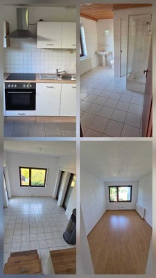 Helle 2,5-Zimmer Wohnung mit Einbauküche, eigener Terrasse und Schwedenofen in ruhiger Höhenlage