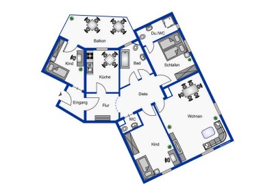 4 Raum Wohnung im Denkmal