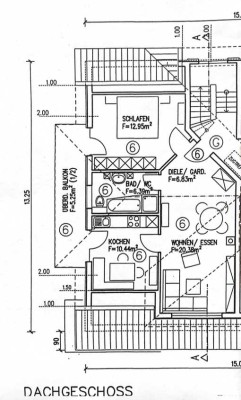 Charmante Dachgeschosswohnung mit großem Südwestbalkon und viel Licht in ruhiger Lage