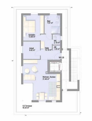 2,5-Zimmer Penthouse Wohnung
