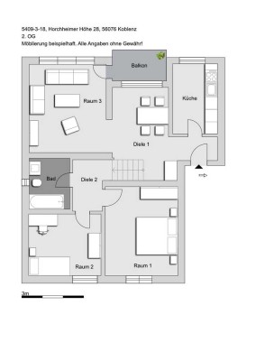 frisch modernisierte 3-Zimmer-Wohnung in Koblenz Horchheimer Höhe