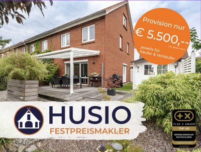 Modernes Endreihenhaus mit überdachter Terrasse und Doppelcarport in bevorzuger Wohnlage