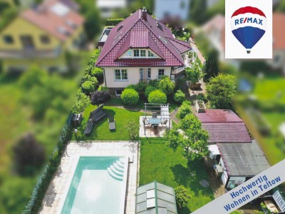 Wohnen und Arbeiten in stilvoller Villa mit Pool und Sauna vor den Toren Berlins