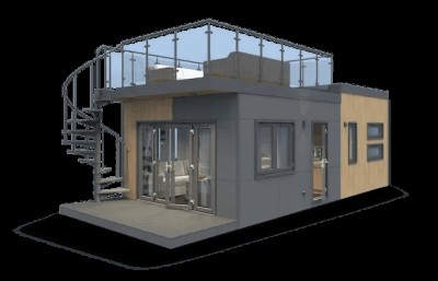 Stilvoller Holz-Bungalow mit Klimaanlage und Maßküche