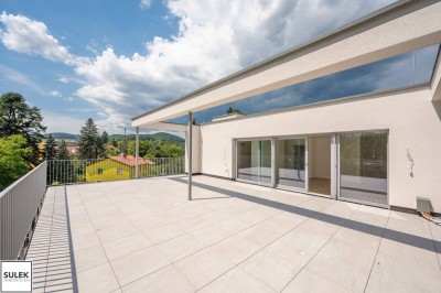 Penthousefeeling in grüner Stadtrandlage! Direkter Liftzugang &amp; große Dachterrasse: 2 Zi.-Erstbezugswohnung im Projekt Villa Mauerbach2! Jetzt vormerken!