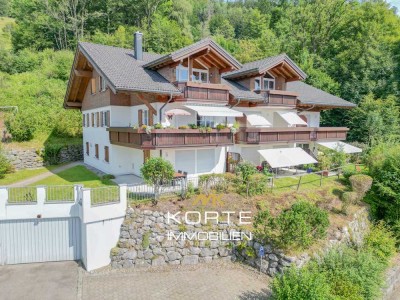 Säntis-Blick:
 Gartenmaisonette in ruhiger Top-Lage von 
 Oberstaufen im Allgäu