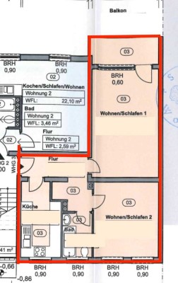 Erstbezug nach Kernsanierung, 2-Z ETW mit Wärmepumpe, im Zentrum