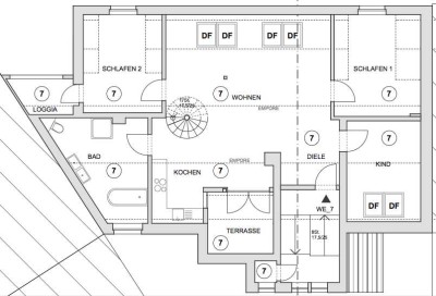 Sehr schöne 4 Zimmer Dachgeschosswohnung mit Dachterrasse und Empore