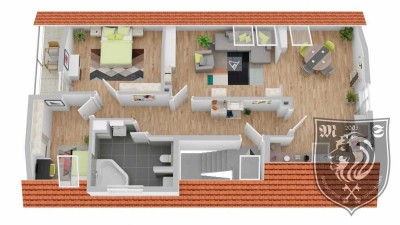 3 Zi. Dachgeschosswohnung in Burgau zu verkaufen