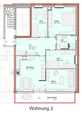 Erstbezug nach Sanierung: moderne 4-Zimmer-Wohnung mit Einbauküche und Balkon in 49377, Vechta