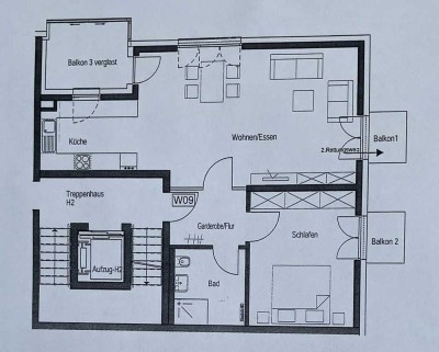 Stilvoll Wohnen am Königsturm - Lichtdurchflutete 2-Zimmer-Wohnung mit ca. 76m2