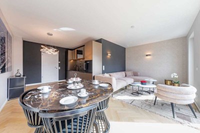 Luxuriös möblierte 3-Zimmer-Wohnung  mit eigenem Sonnenbalkon zur Miete