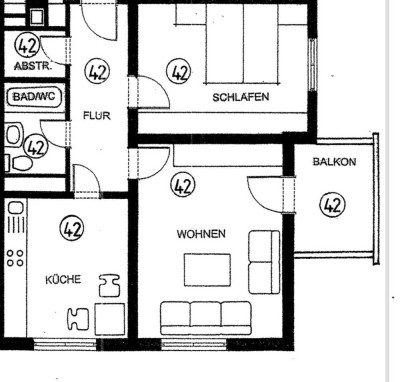 Helle 2-Zimmer-Wohnung im 10. OG mit Balkon in Stuttgart-Bergheim