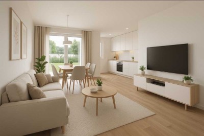 Neubau - Erstbezug, 2 Zimmer mit eigenem Gartenanteil