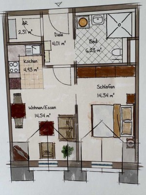 Zwei Zimmer Wohnung in betreuter Wohnanlage in Baar-Ebenhausen