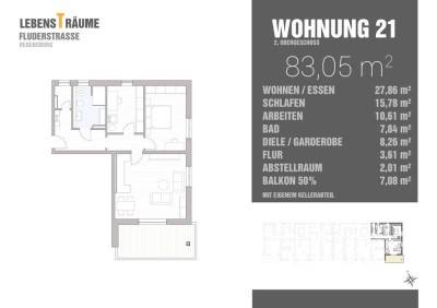 Attraktive 3-Zimmerwohnung, lichtdurchflutet und mit Balkon