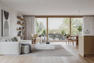 Modern Apartment: Familienapartment mit elegantem Wohnflair und Grünblick