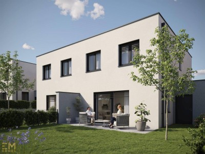 Top 2: Neubau Doppelhaushälfte in Steyr: 5 Zimmer, Terrasse, Eigengarten, Carport, belagsfertig.
