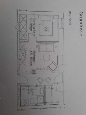 Tolle Lage, sehr guter Schnitt, möblierte, freie 1,5-Raum-Wohnung