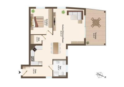 2,5-Zimmer-Wohnung mit Garten/Terrasse und gehobener Ausstattung in Dürbheim!