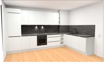 Terrassenwohnung mit neuer Küche direkt am Bunten Garten mit Blick auf den Wasserturm