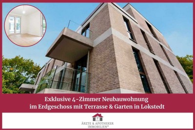 Exklusive 4-Zimmer Neubauwohnung im Erdgeschoss mit Terrasse & Garten in Lokstedt