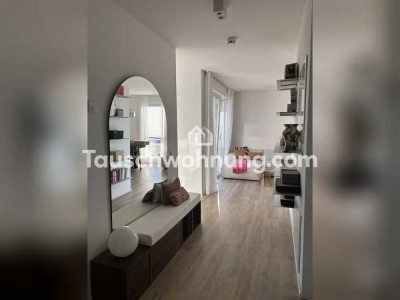 Tauschwohnung: Biete neue 2-Zi-Penthouse mit Traumterrasse und Stellplatz