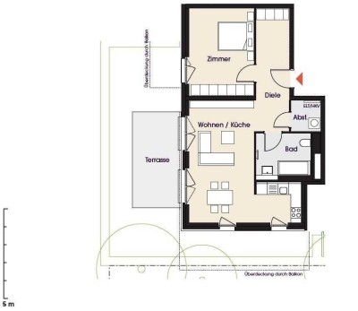 Attraktive lichtdurchflutete 2,5-Zimmer Wohnung hochw. EBK & Terrasse