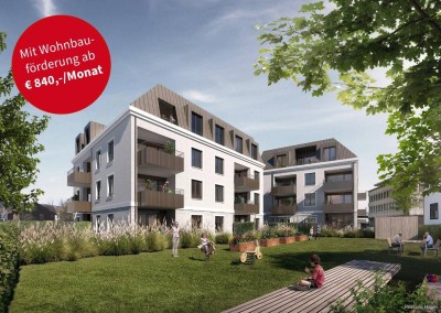 Neubau im Zentrum - Top B.012-Zimmerwohnung mit GartenWOHNBAUFÖRDERUNG